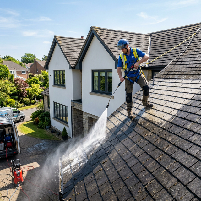 Démoussage Toiture Haute Pression à Lille